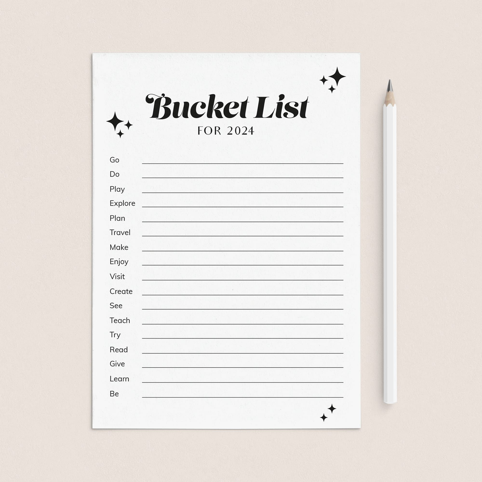 2024 Bucket List Printable within December 2024 Bucket List Printable