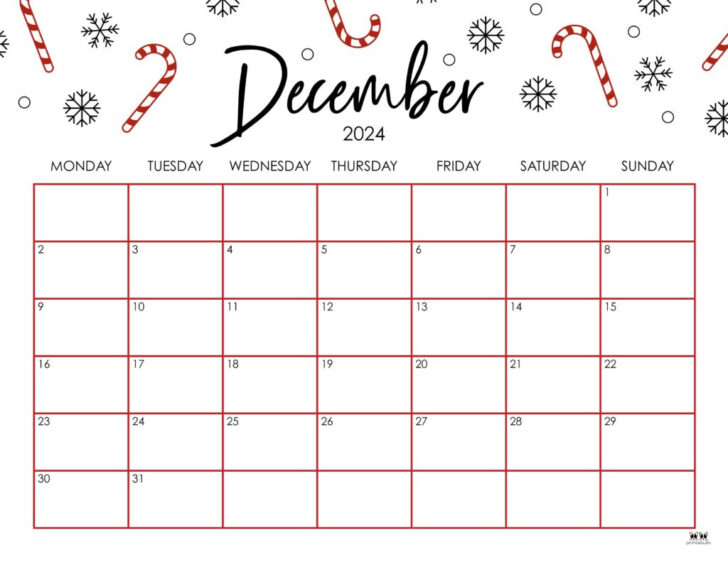 December 2024 Calendar Printable with Lines