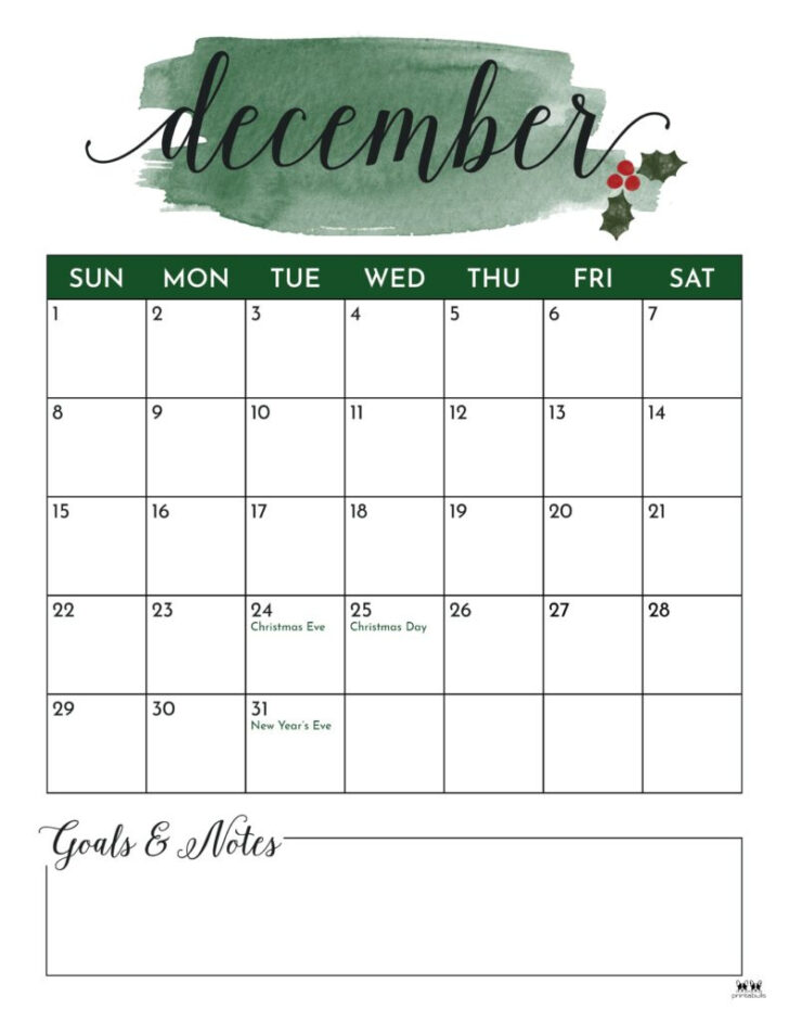 Cute December 2024 Printable Calendar