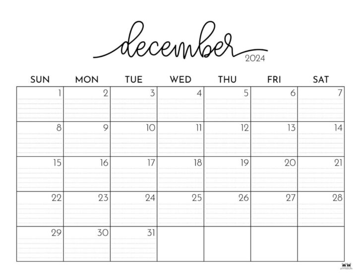 Printable December 2024 January 2024 Calendar