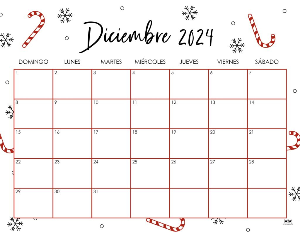 December 2024 Calendars - 50 Free Printables | Printabulls within Free Printable December 2024 Calendars