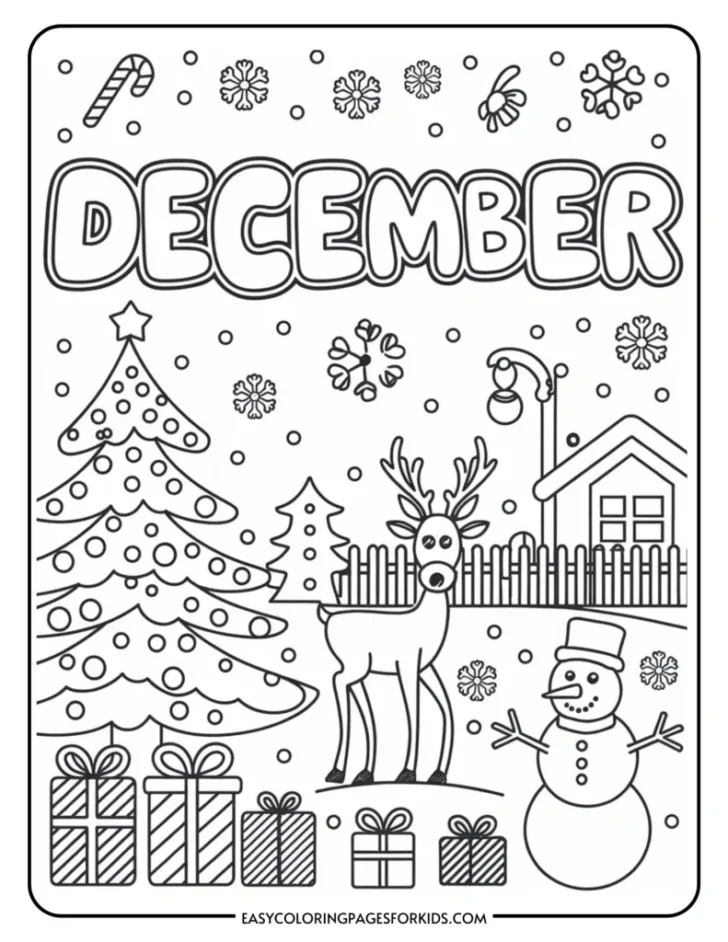 December 2024 Coloring Sheets Printable