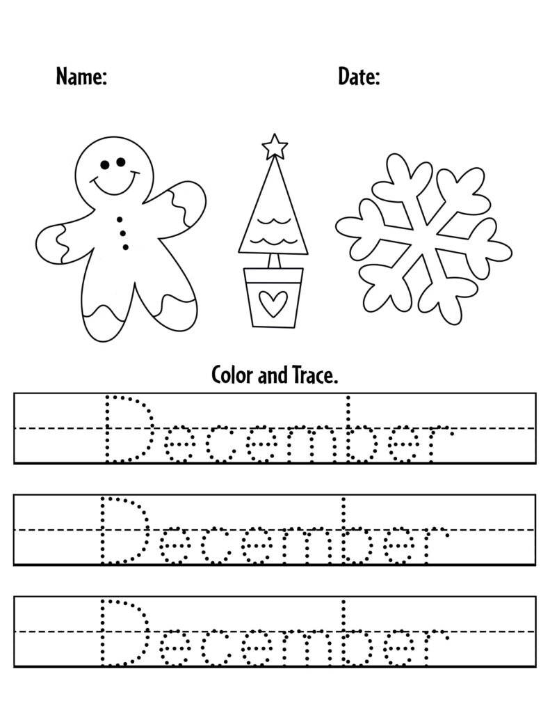 Free December Worksheets For Preschool! ⋆ The Hollydog Blog intended for Free December 2024 Preschool Printables