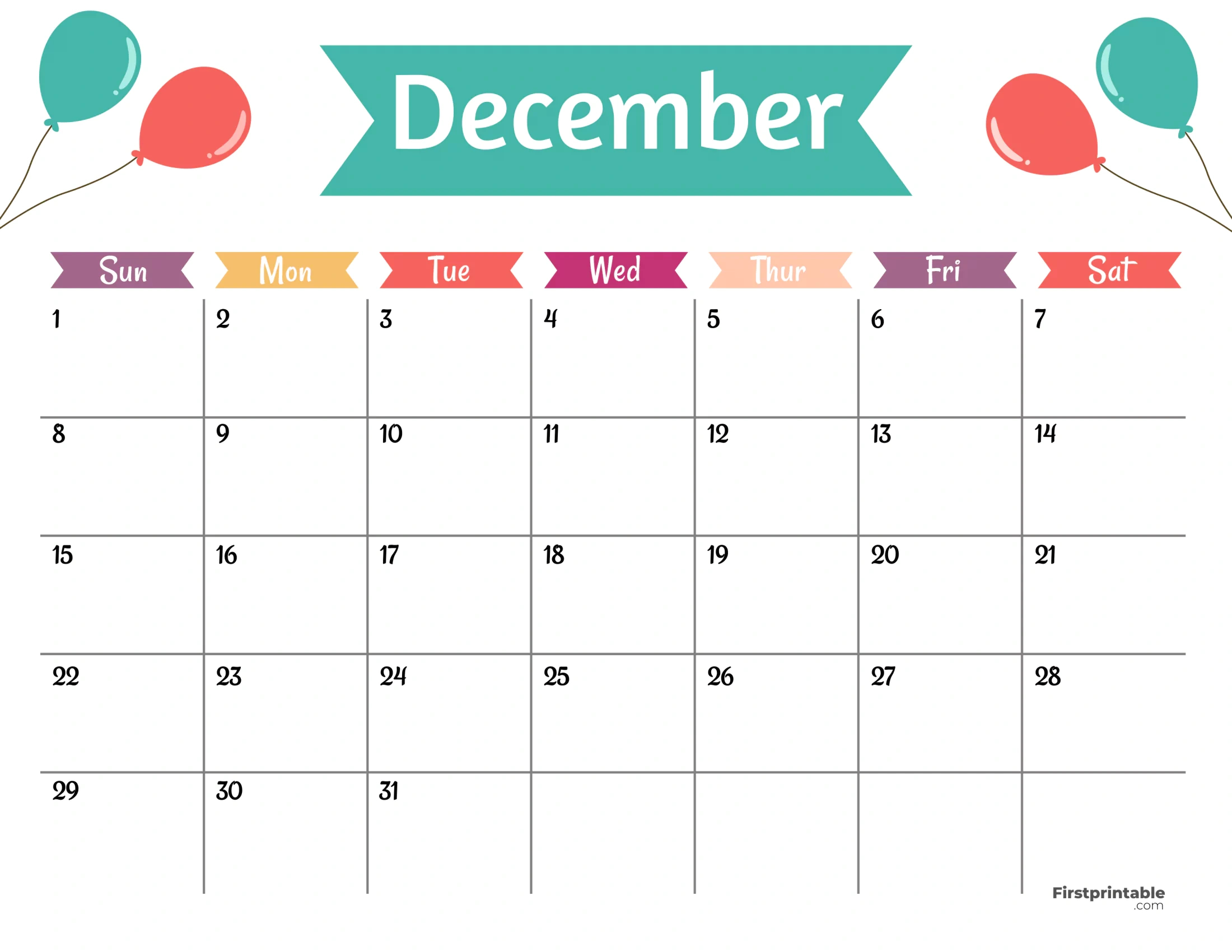 Free Printable &amp;amp; Fillable December Calendars 2024 with regard to Printable December 2024 Calendar For Kindergarten