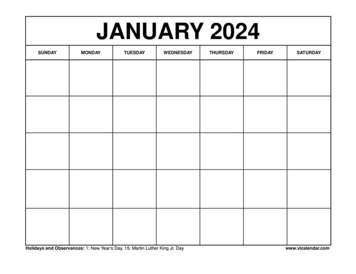 December 2024 January 2024 Calendar Printable