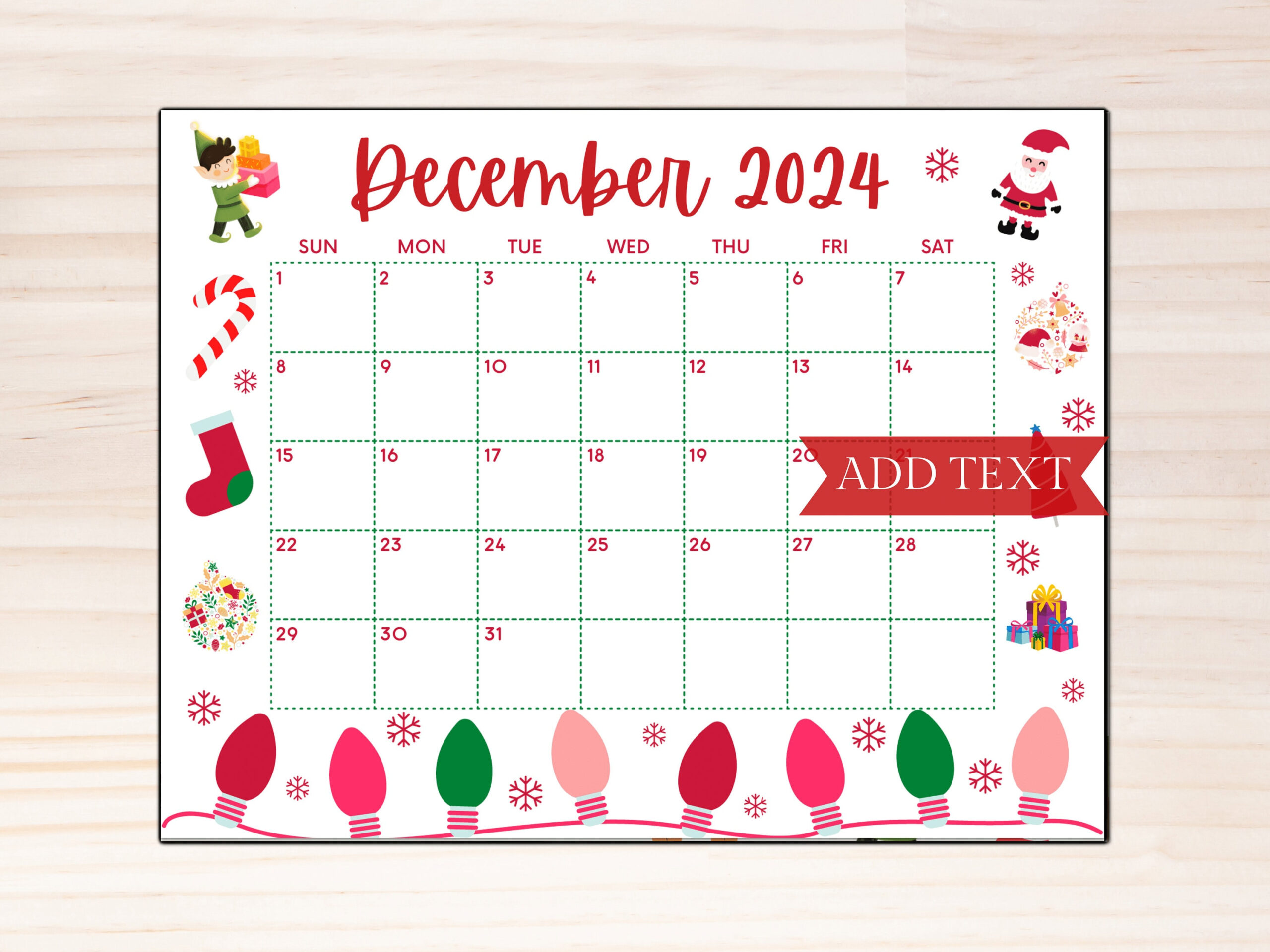 Monatskalender Dezember 2024, Weihnachtskalender with regard to Free Printable December 2024 Calendar with Holidays