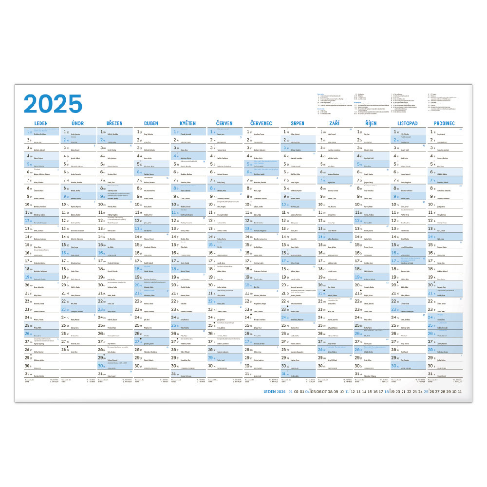 Kalendarz Roczny B1 2025 | Aaakalendarze.pl | Kalendarz Roczny 2025